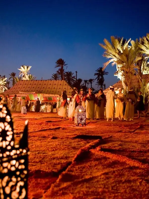 camp in morocco night